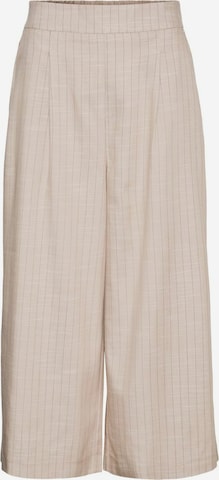 VERO MODA Wide leg Bandplooibroek in Beige: voorkant