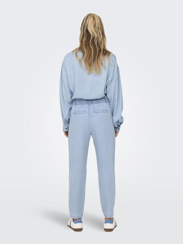 ONLY Tapered Bandplooibroek 'ONLPoptrash' in Blauw