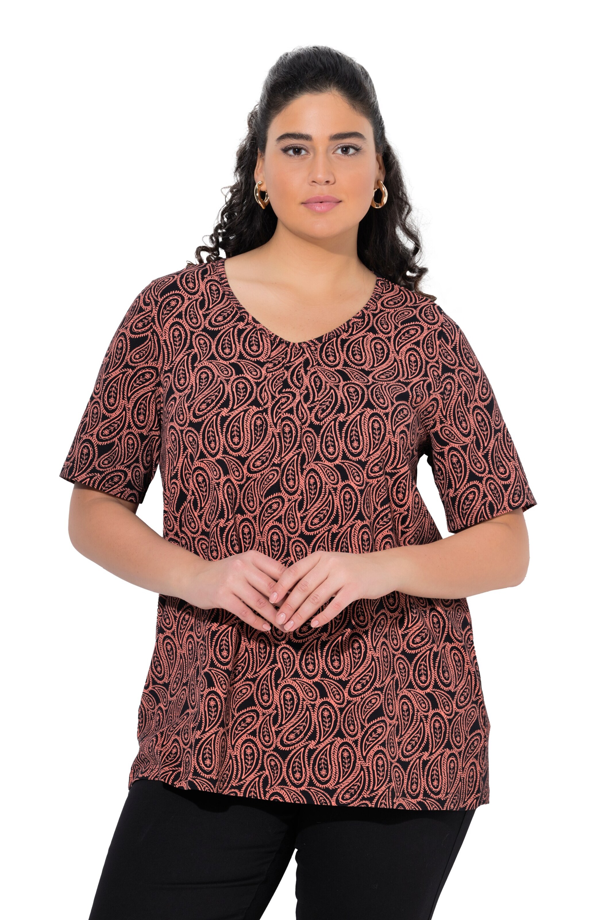 Ulla Popken T-Shirt in Orange: Vorderseite