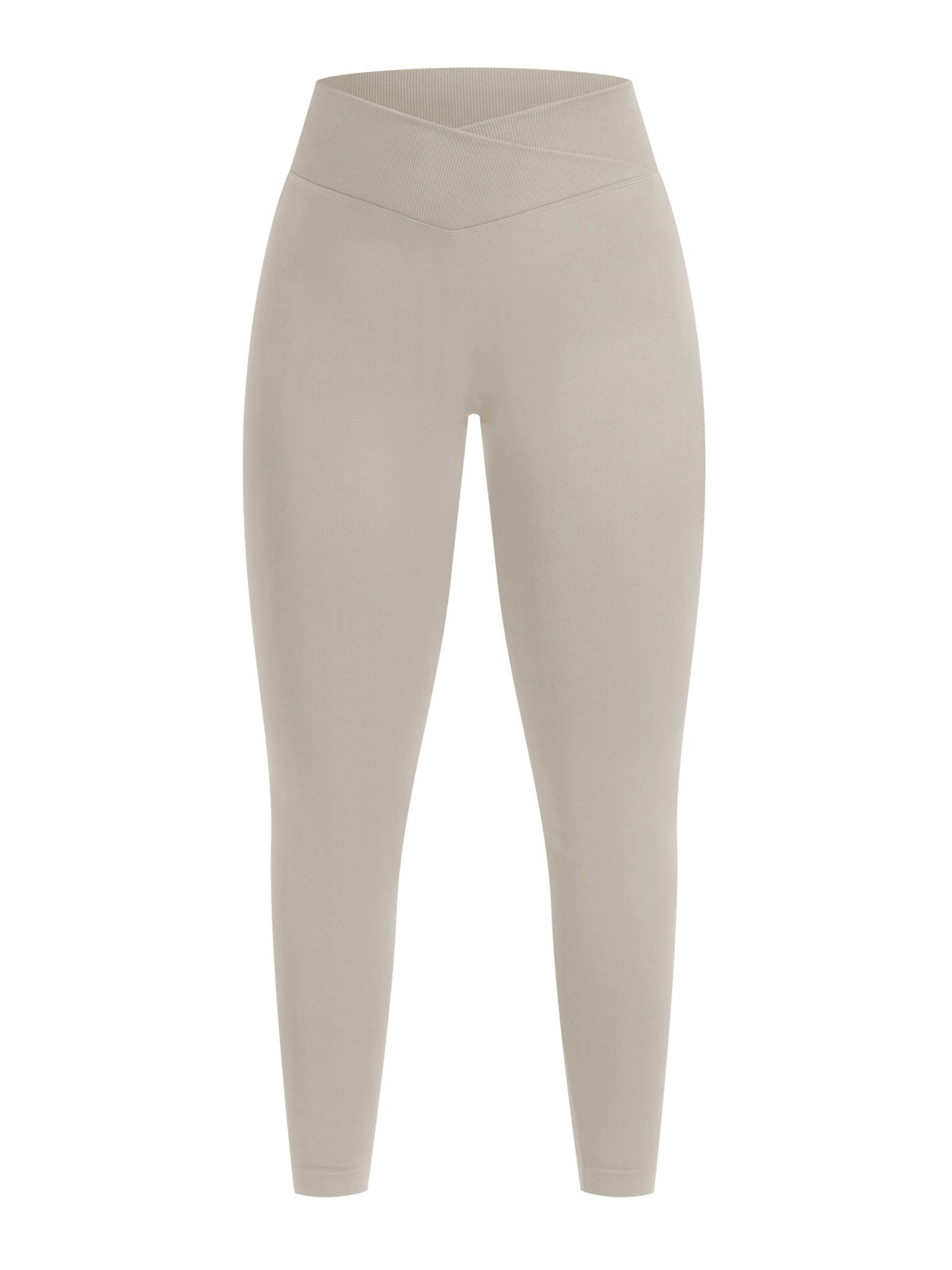 Coupe slim Leggings Smilodox en beige : devant