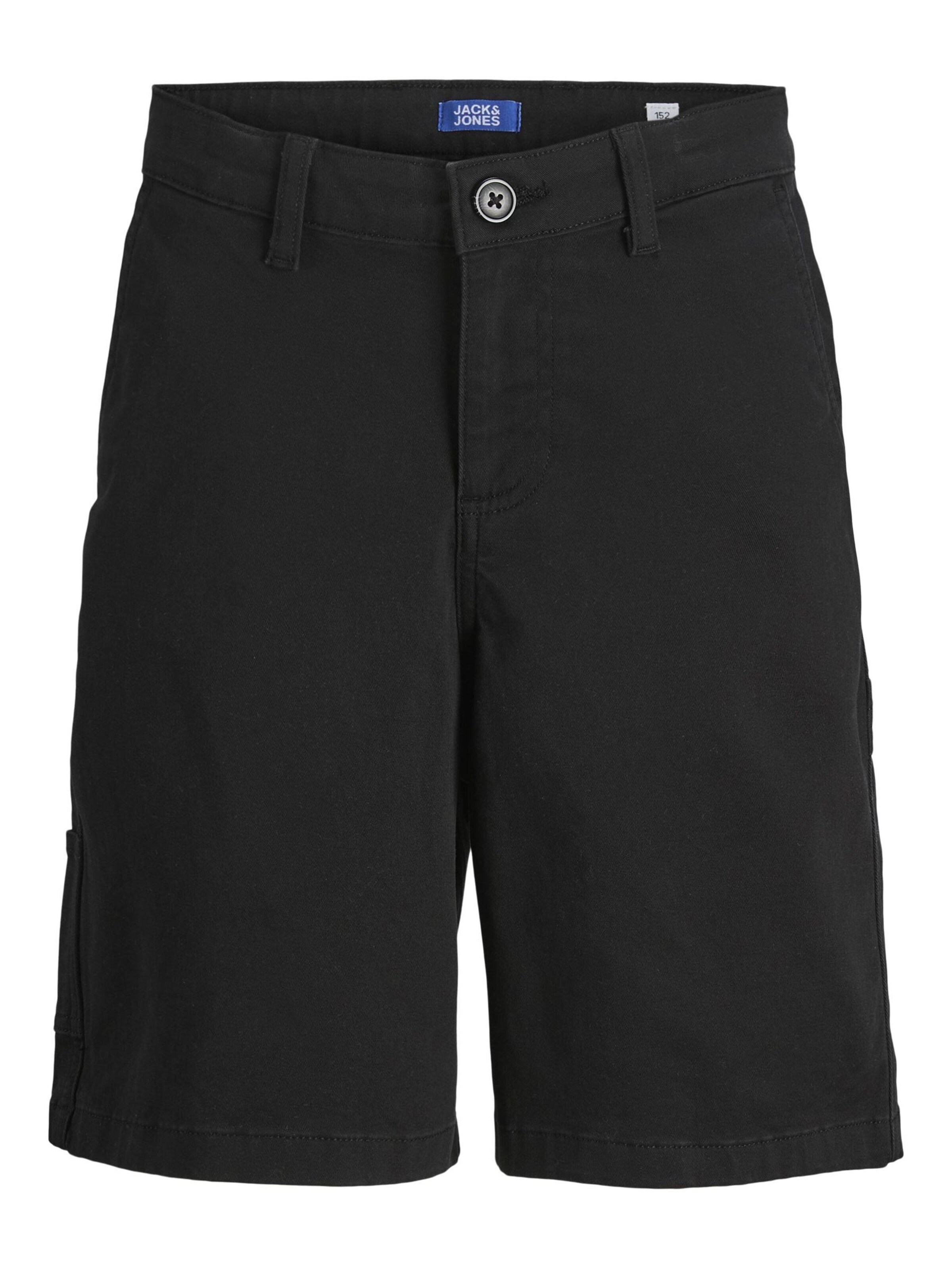 Loosefit Pantalon Jack & Jones Junior en noir : devant