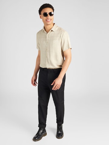 TOPMAN Regular fit Button Up Shirt in Beige
