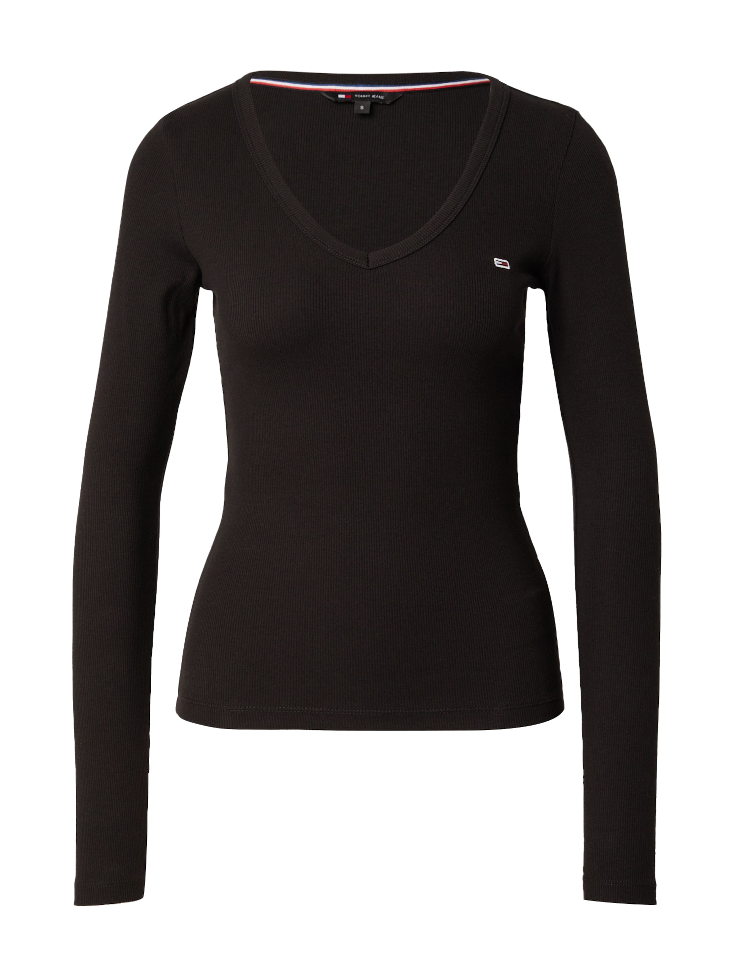 Tommy Jeans - Camisa 'ESSENTIAL' em preto: frente