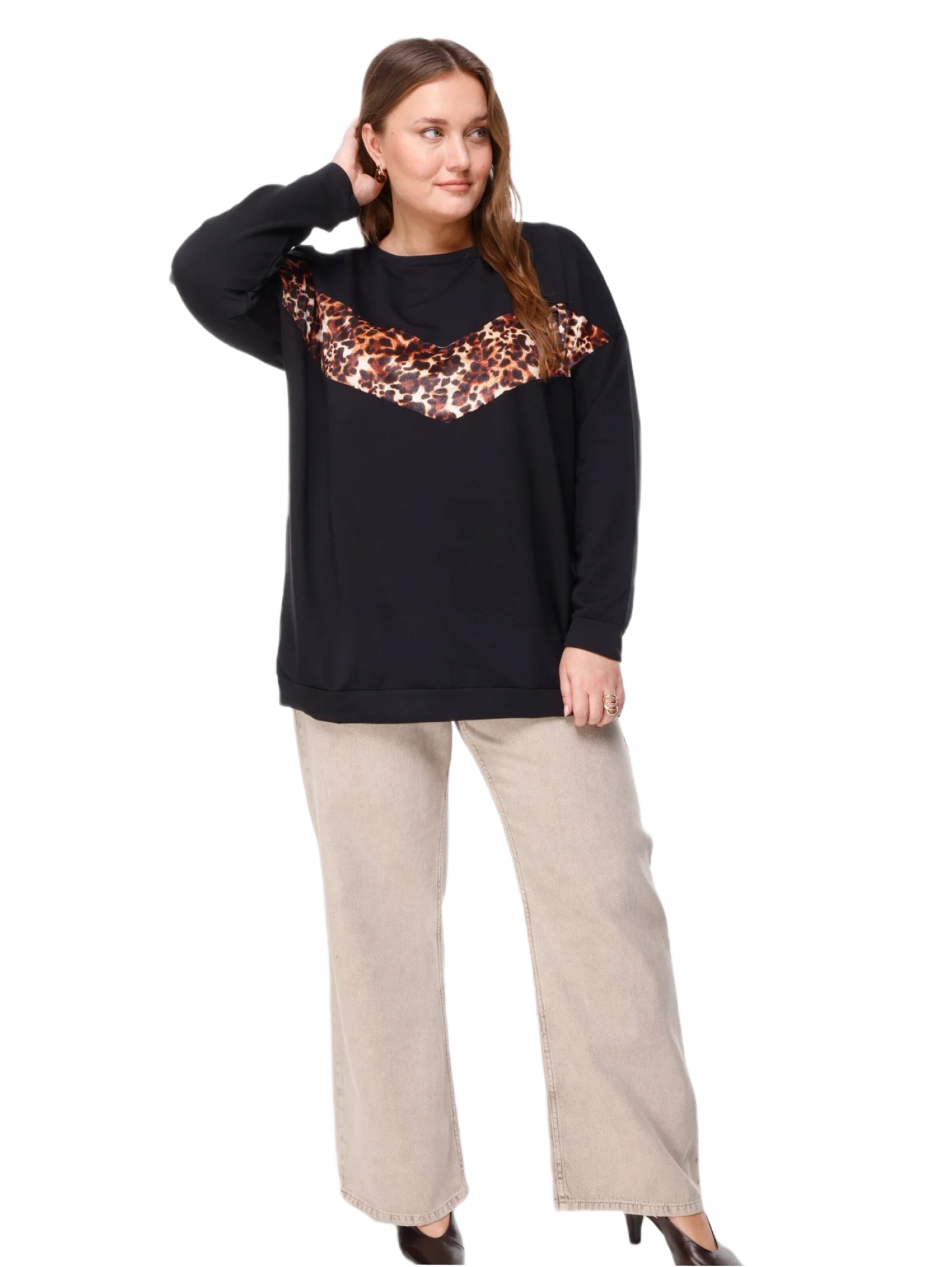 Shape Of You Sweatshirt in Zwart