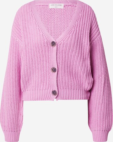 JAN 'N JUNE Cardigan 'LENA' i pink: forside