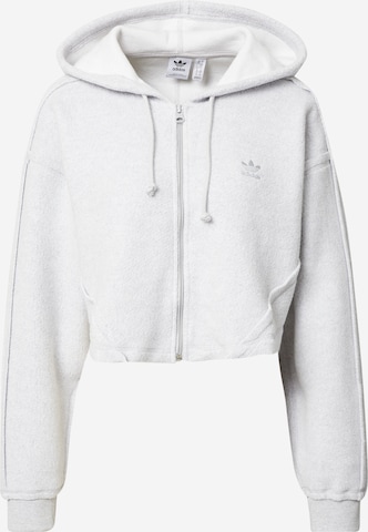 ADIDAS ORIGINALS Tepláková bunda 'Loungewear' - Sivá: predná strana