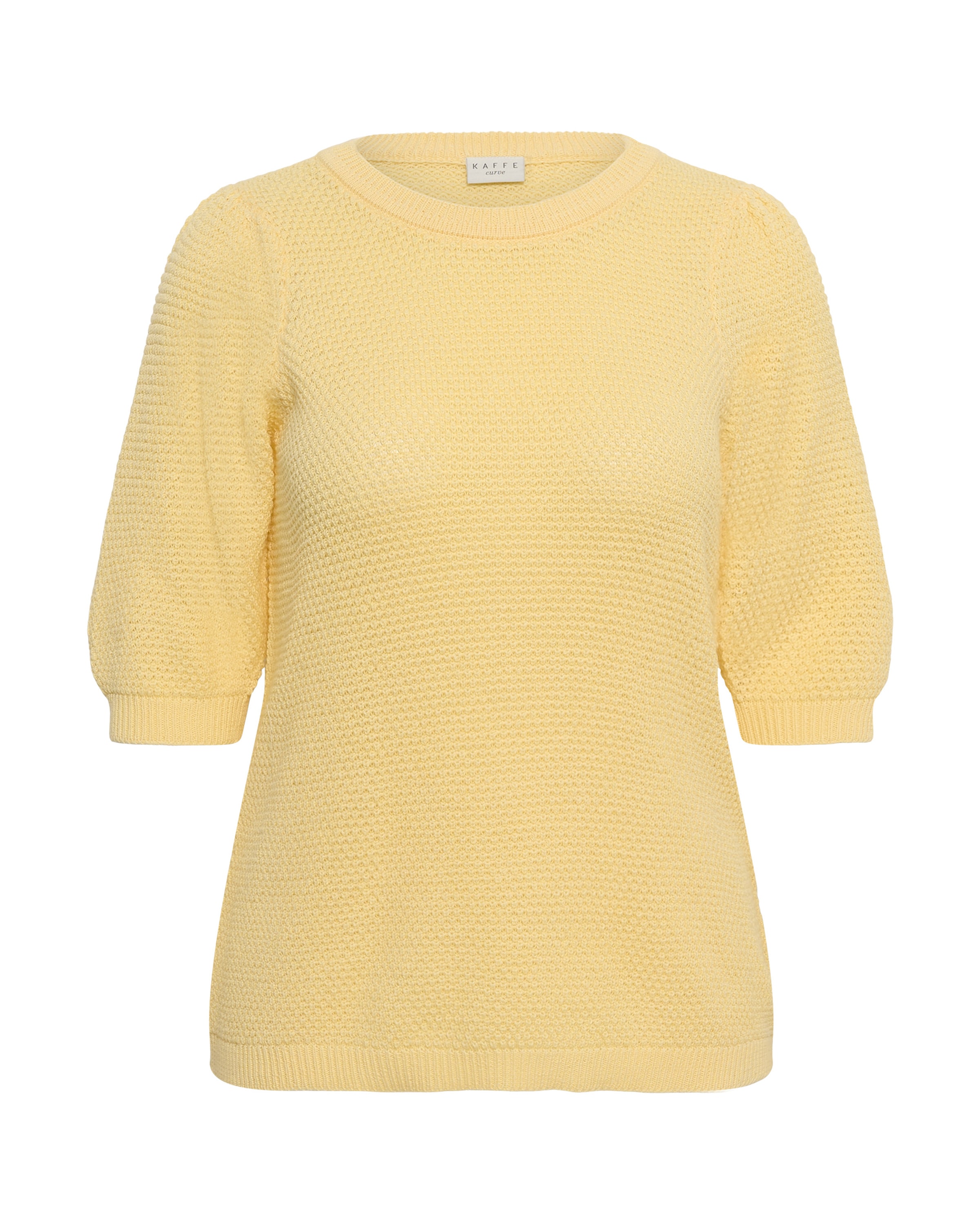 KAFFE CURVE Sweater in Yellow: front