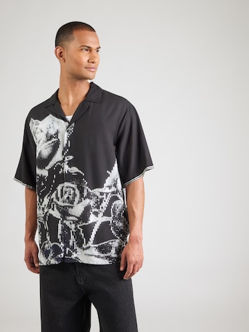 Vertere Berlin Comfort Fit Hemd 'MORPH' in Schwarz: Vorderseite