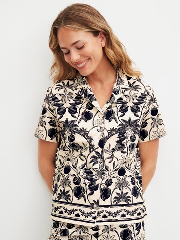 CALIDA Slaapshirt 'Favourites Beach' in Zwart: voorkant