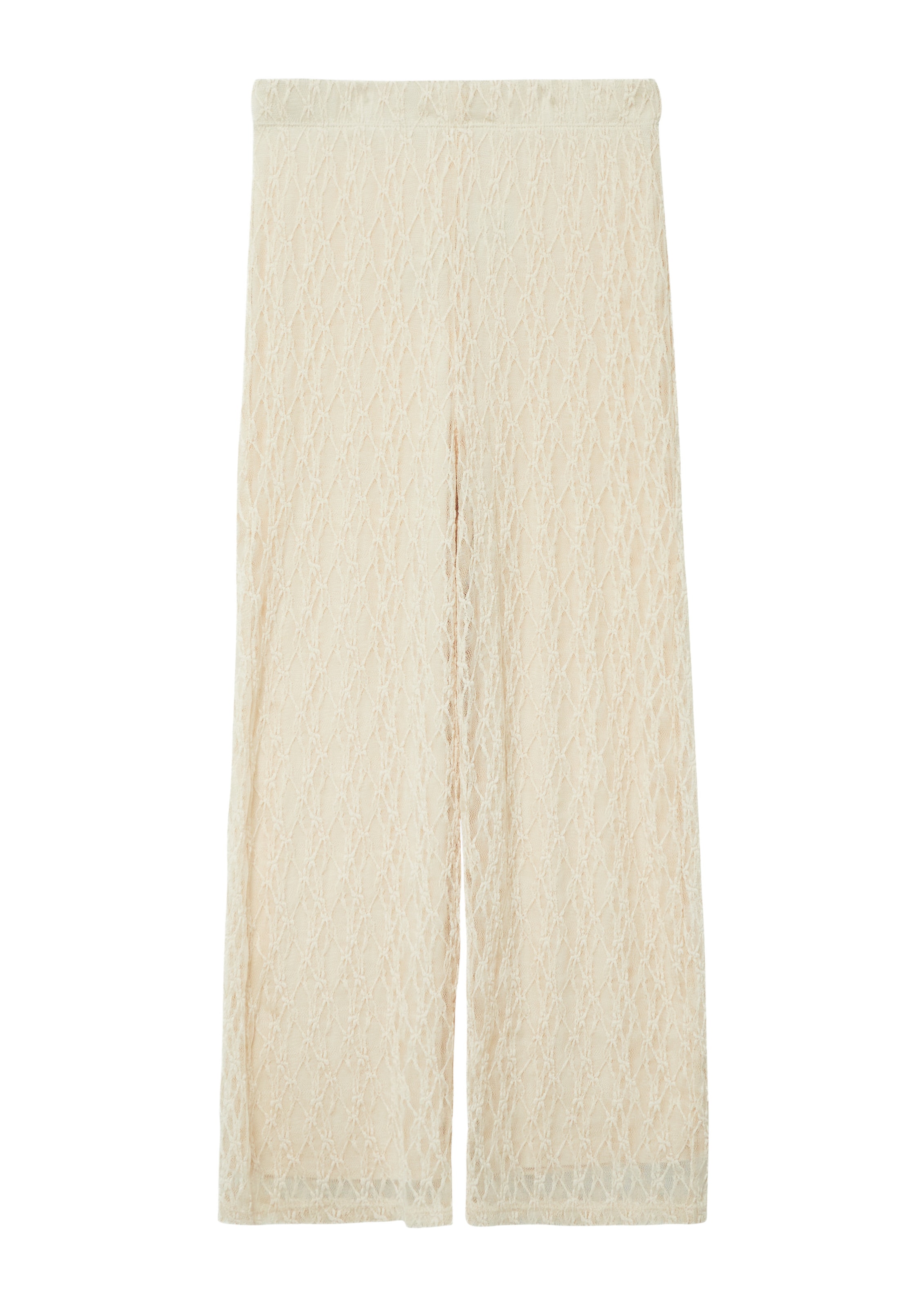 s.Oliver Wide leg Broek in Beige: voorkant