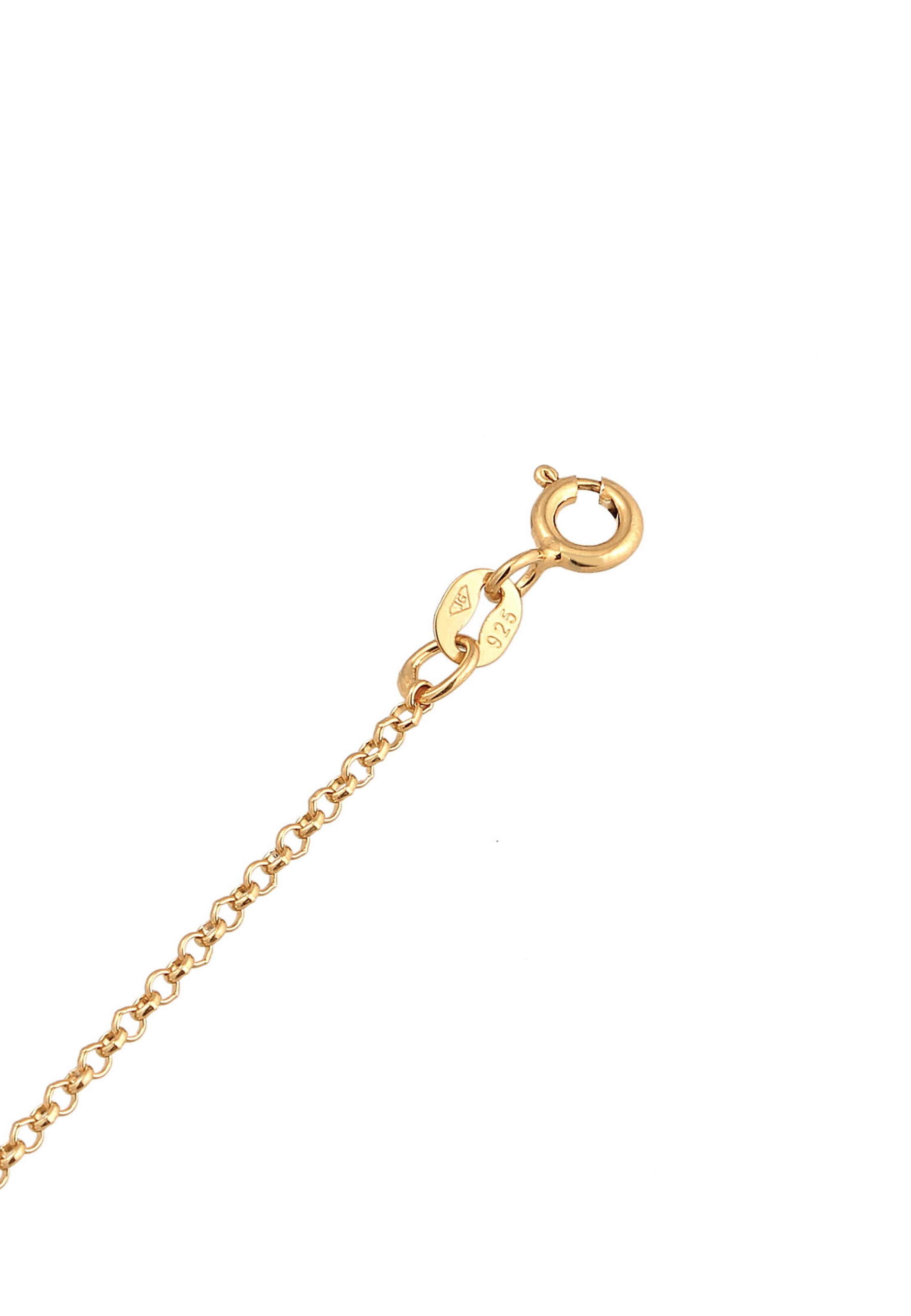 ELLI Fußschmuck 'Flugzeug' in Gold