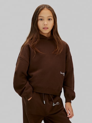 Calvin Klein Jeans Μπλούζα φούτερ σε καφέ: μπροστά