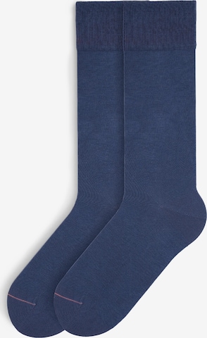 Von Jungfeld Socken 'Signature' in Blau: Vorderseite