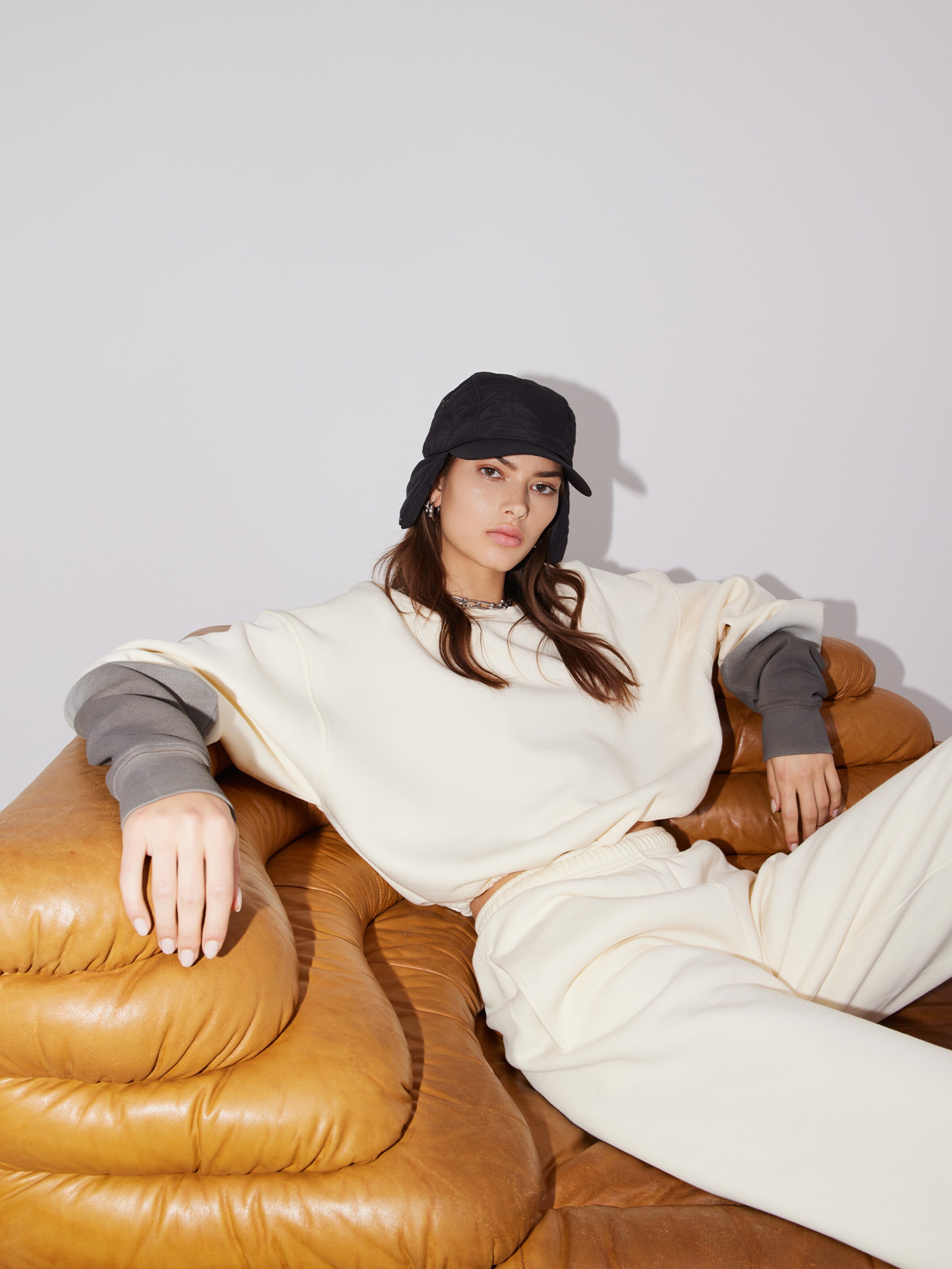 Frauen Sweat LeGer by Lena Gercke Sweatshirt 'Shari' in Beige - FR73315 Frauen Sweat LeGer by Lena Gercke Sweatshirt 'Shari' in Beige - FR73315