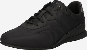 BOSS Orange Sneakers in Black: front