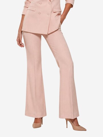 I AM Regular Trousers with creases 'Pantaloni Svasati PE26100' in Pink