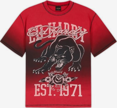 Marškinėliai 'Panther' iš Ed Hardy, spalva – rožių spalva / spanguolių spalva / tamsiai raudona / juoda, Prekių apžvalga