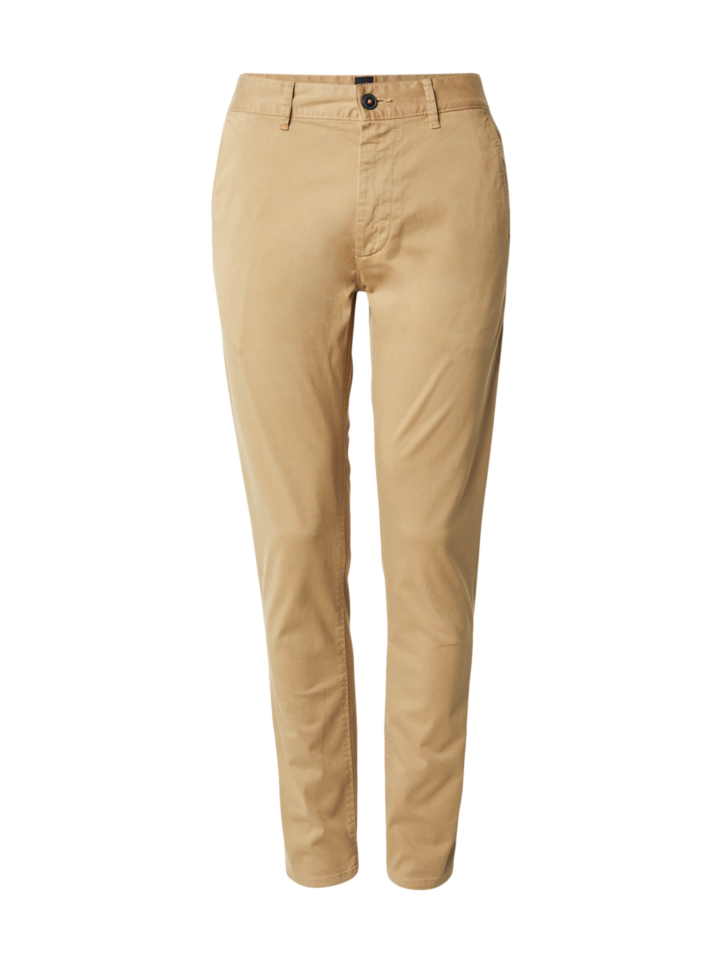 BOSS - Pantalón en beige: frente