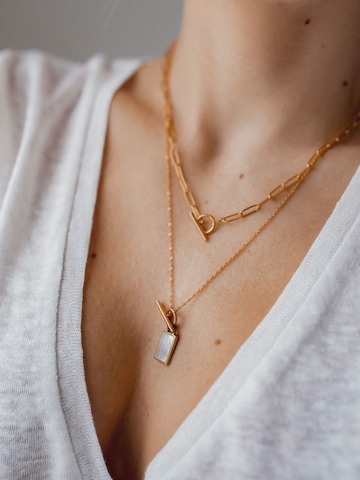 Hey Happiness Ketting 'Shell T-Bar' in Goud