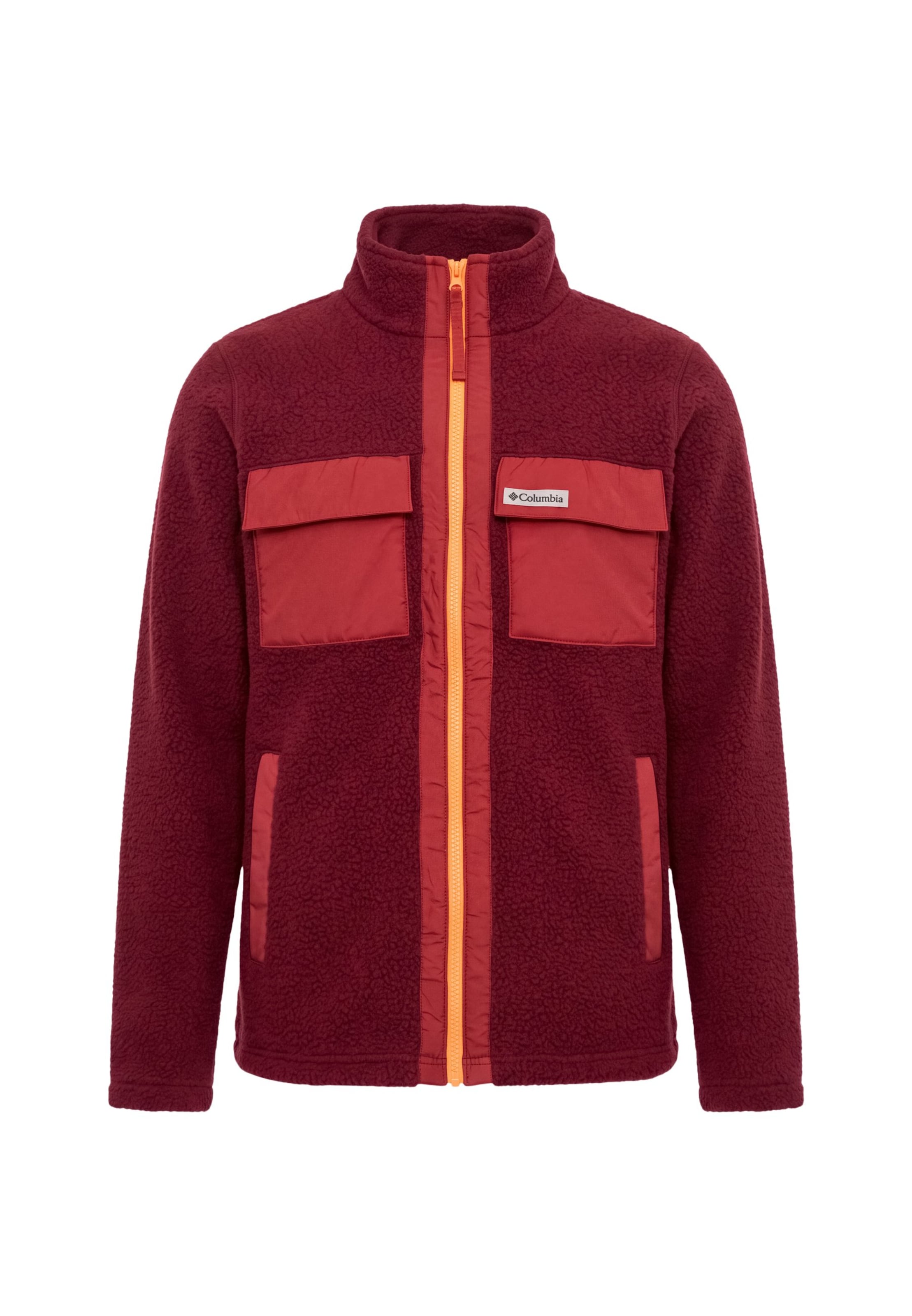 Giacca di pile funzionale 'Juniper Peak' di COLUMBIA in rosso: frontale