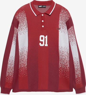 Pull&Bear Neulepaita 'STWD' värissä punainen: etupuoli