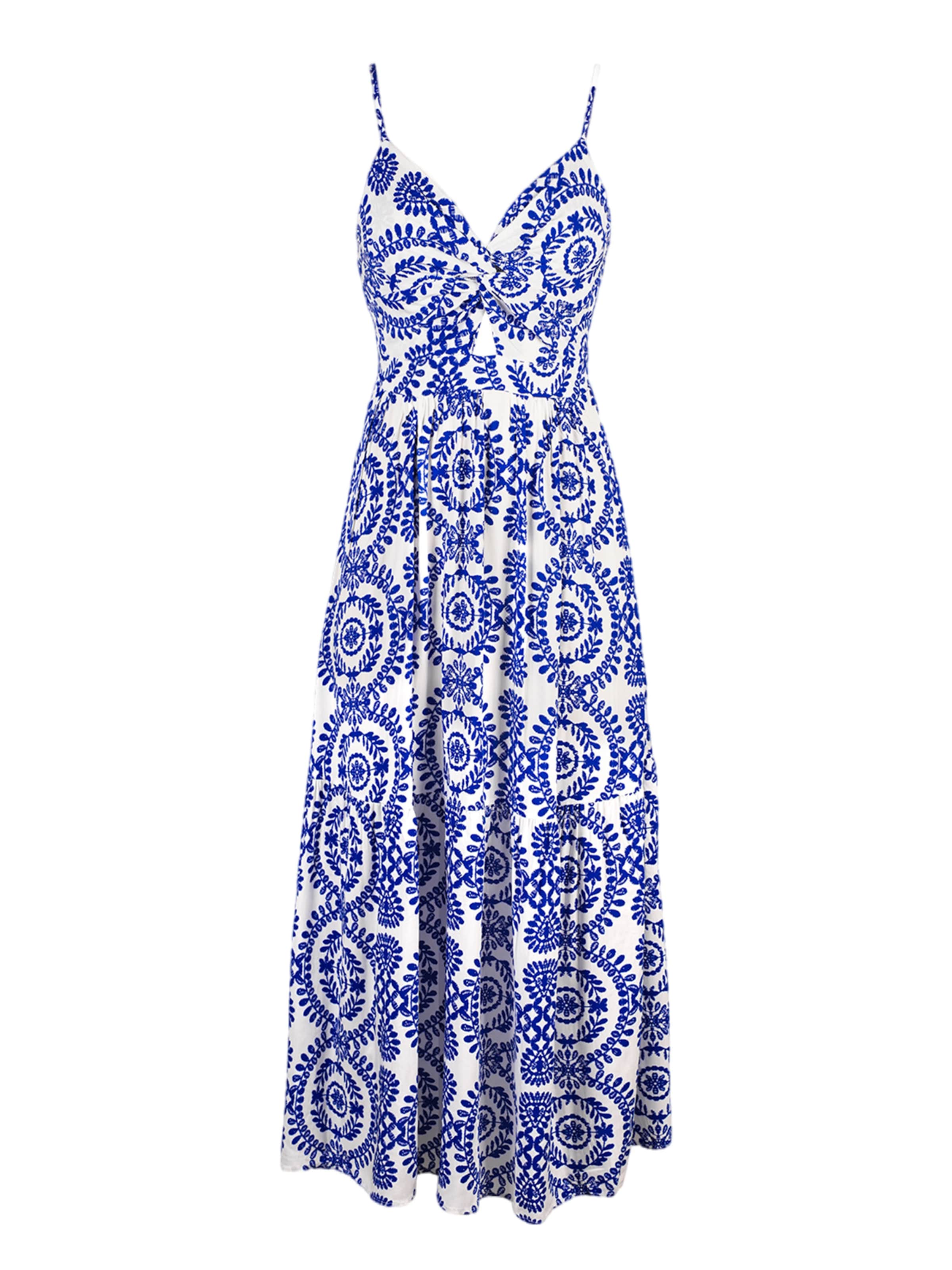 Cupshe Beach Dress in Blue: front