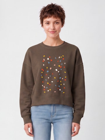 Watapparel Sweatshirt 'This is Art' in Bruin: voorkant