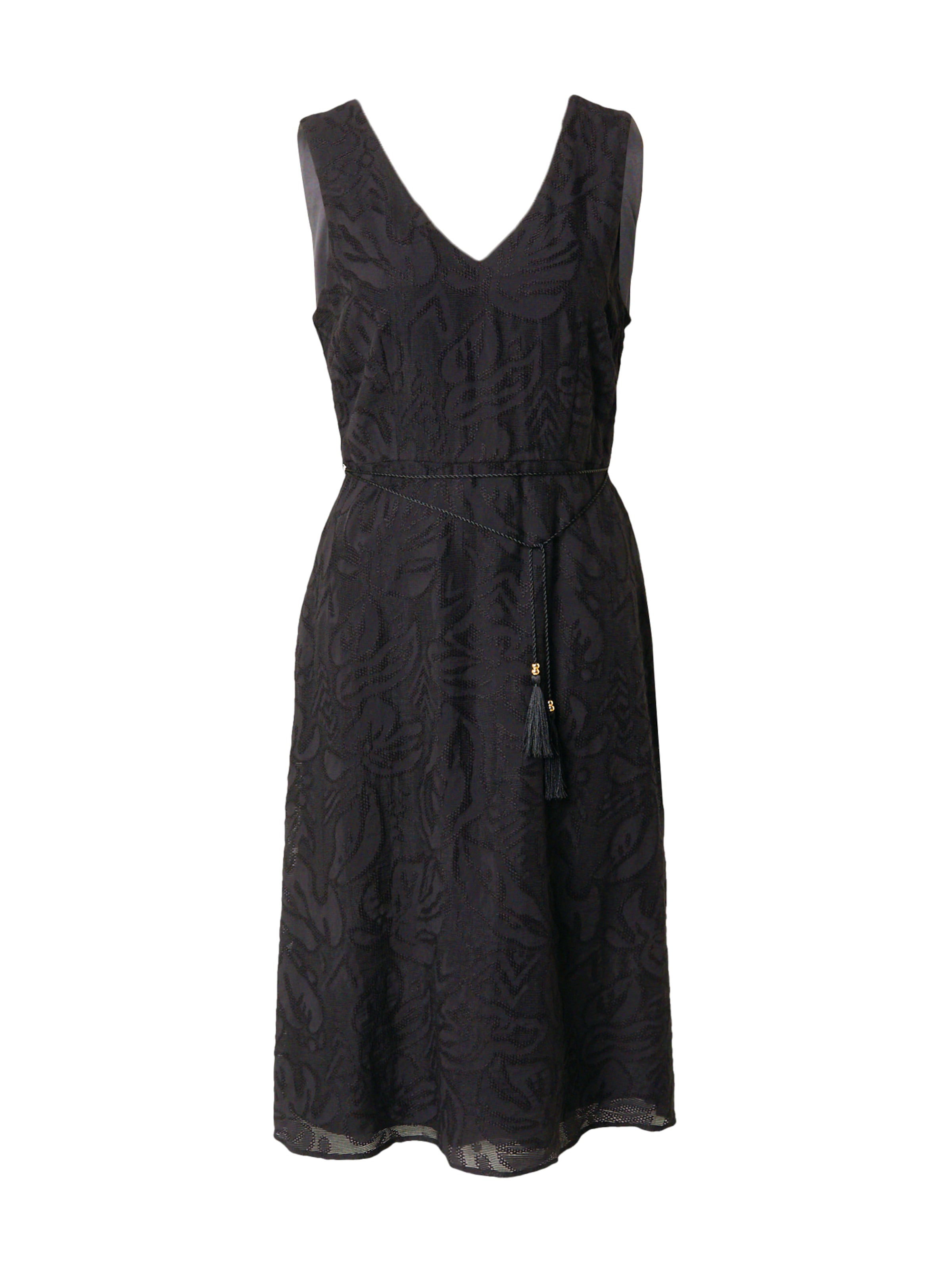 s.Oliver BLACK LABEL Sommerkleid in Schwarz: Vorderseite