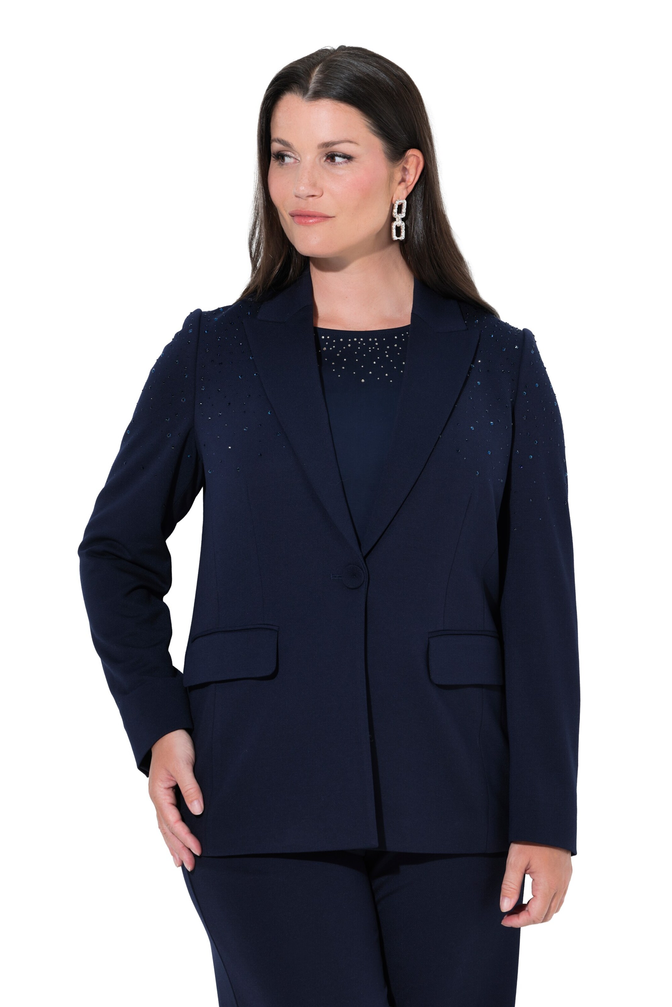 Ulla Popken Blazer in Blue: front