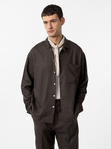 Antioch Comfort fit Overhemd 'Lorenz' in Bruin: voorkant