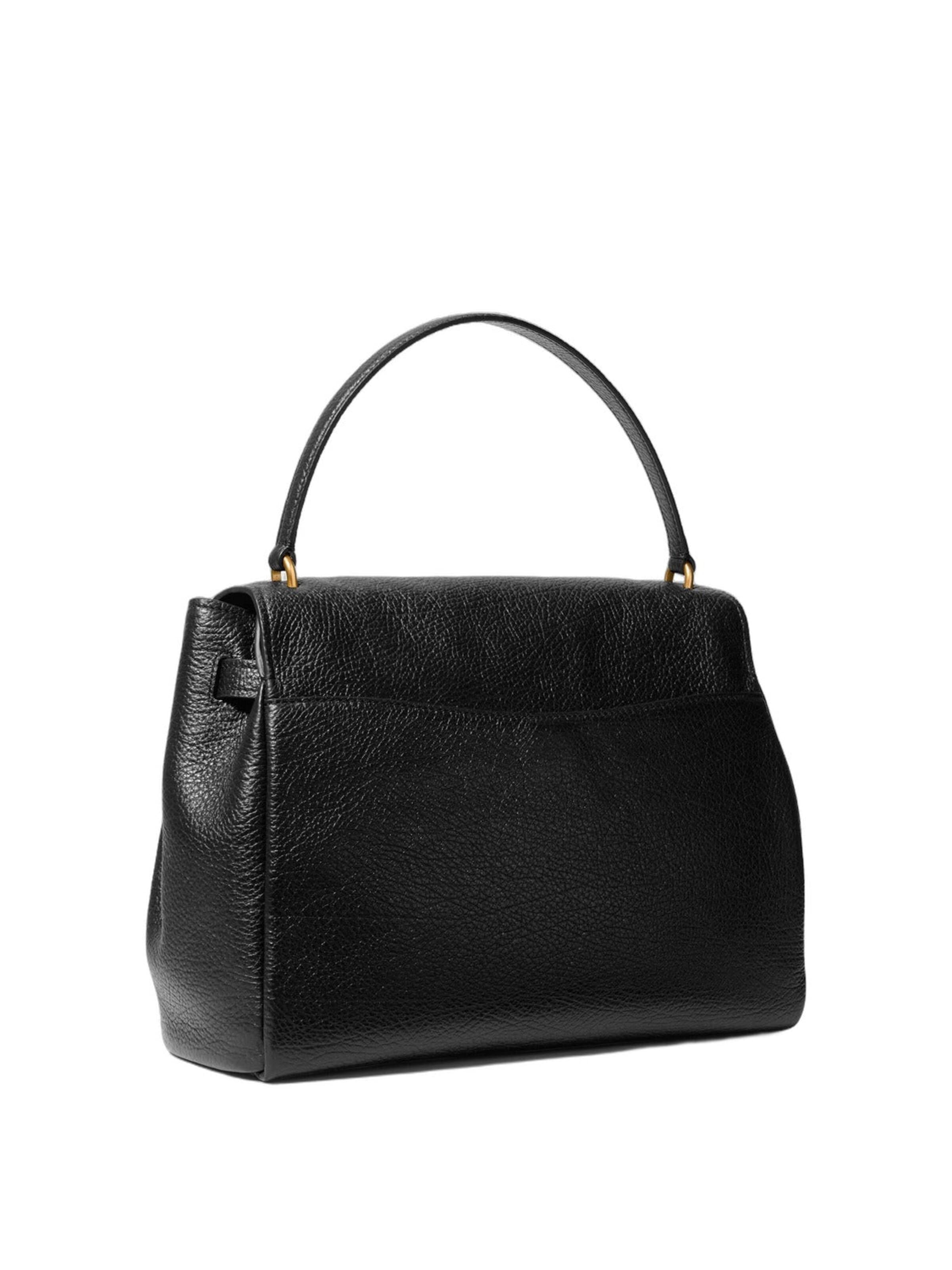 MICHAEL Michael Kors - Bolso de mano 'Michael Kors Sac à main Cuir Hamilton Moderne Grand Rabat Noir' en negro