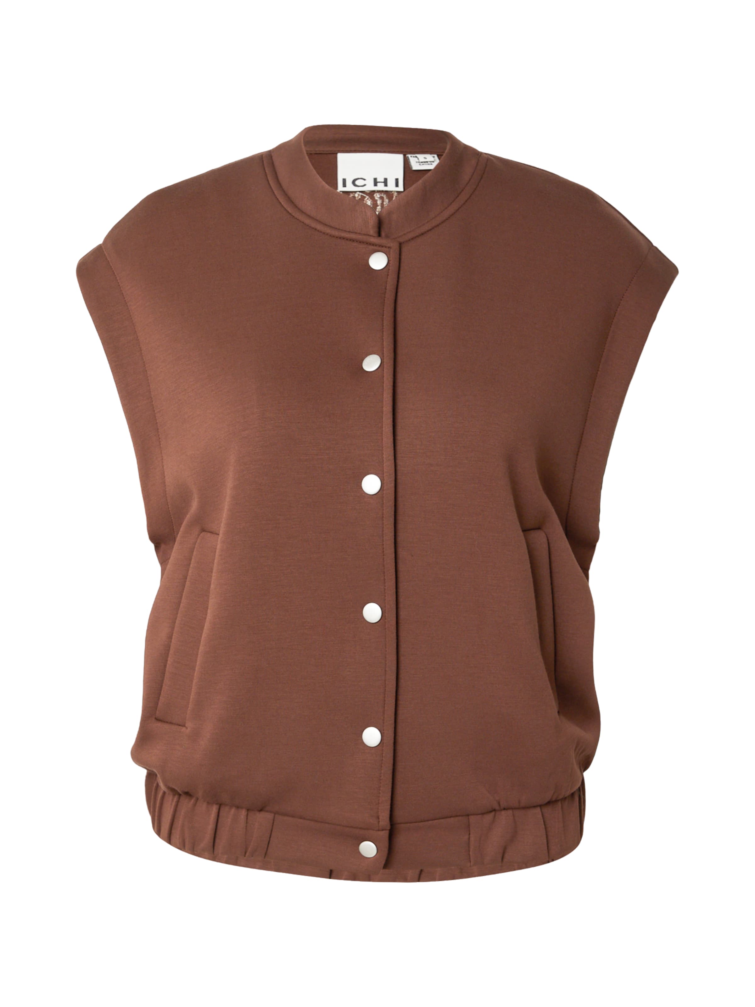 ICHI Vest in Brown: front