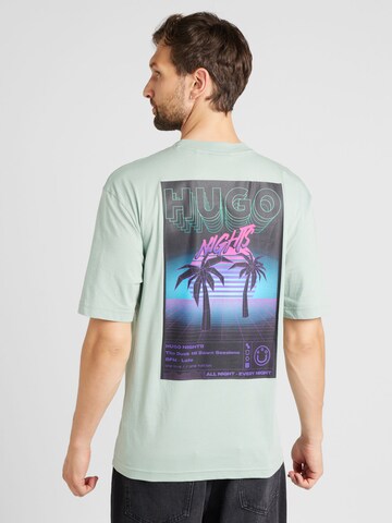 HUGO - Camisa 'Nassome' em verde: frente