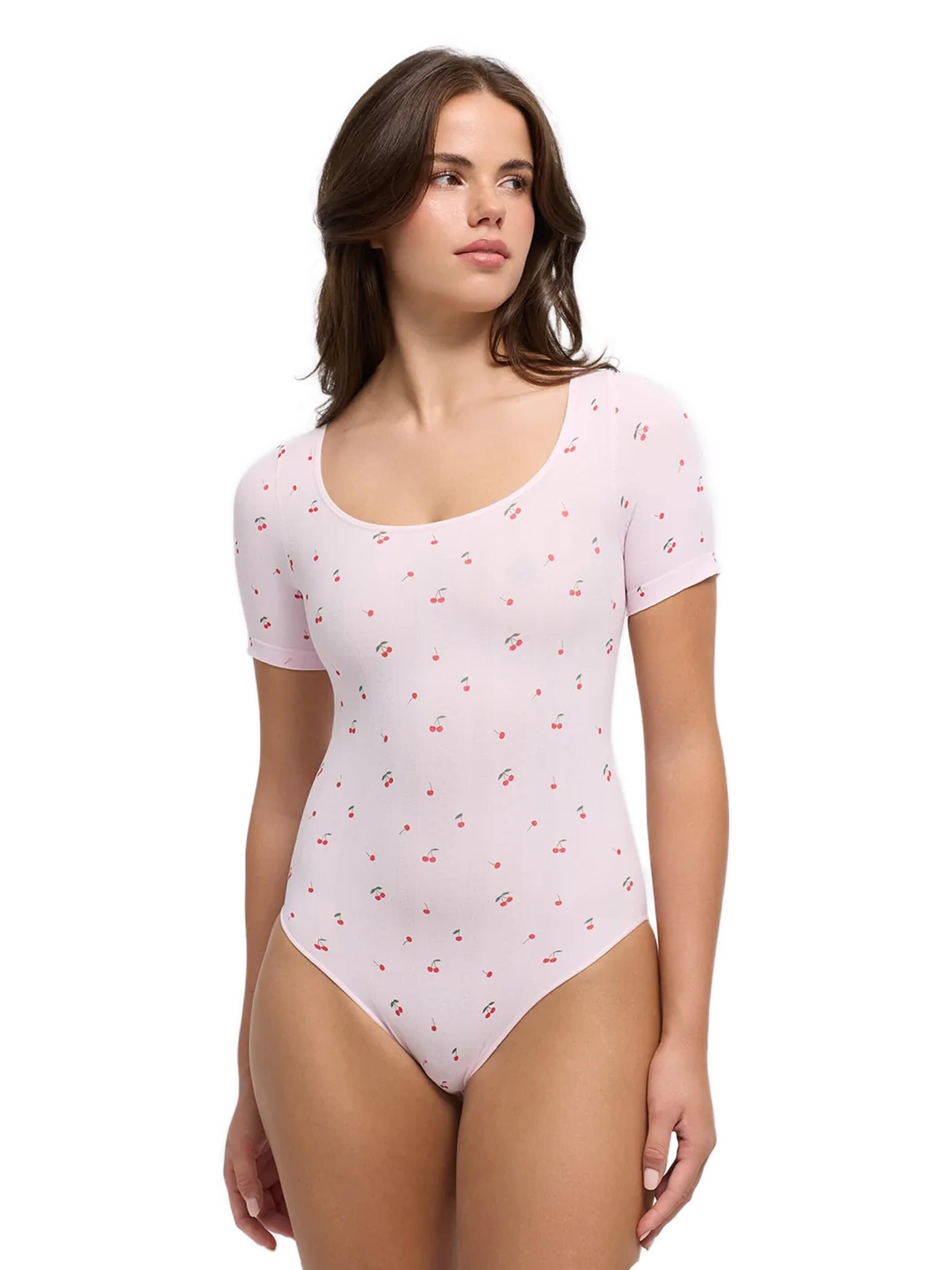 cfabBodi za oblikovanje 'T-Shirt Bodysuit Sculpting Shapewear with Briefs' - roza boja