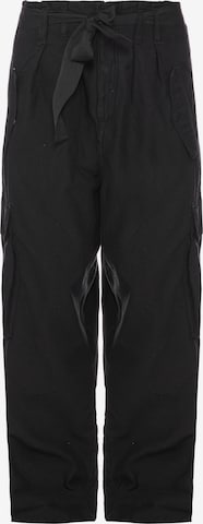 Le Temps Des Cerises Loose fit Cargo Pants 'Ambroise' in Black: front