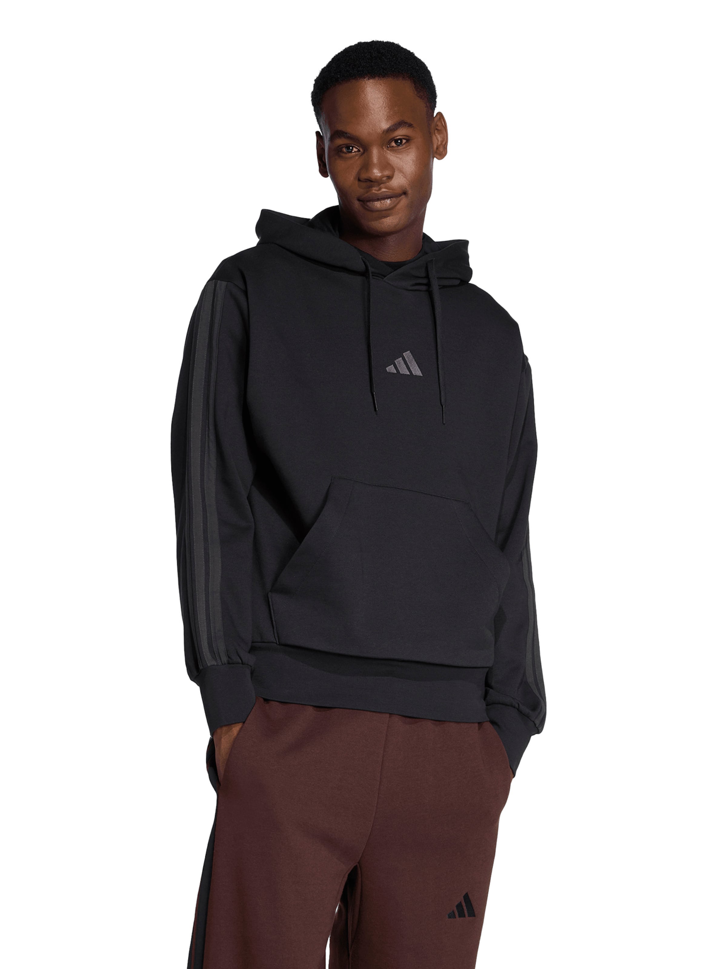 ADIDAS SPORTSWEAR Urheilullinen collegepaita 'Essentials' värissä musta: etupuoli