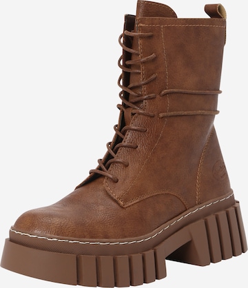 Dockers by Gerli Lace-Up Ankle Boots in Brown: front