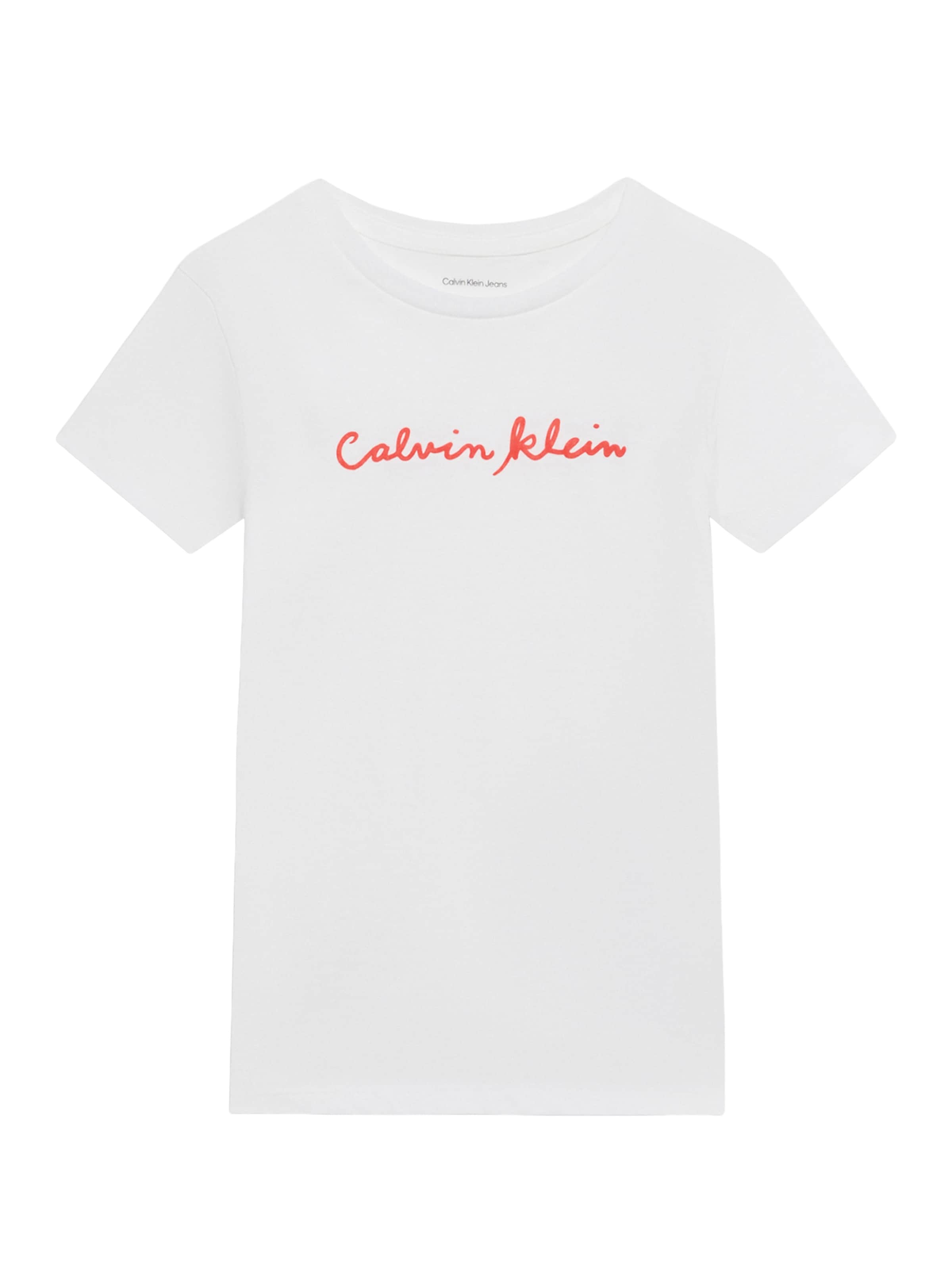 Tricou de la Calvin Klein Jeans pe alb: față