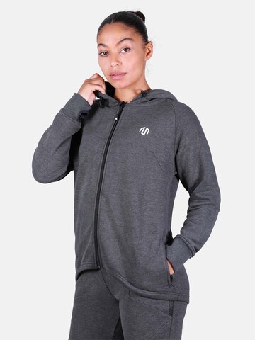 MOROTAI Athletic Zip-Up Hoodie 'COMFY PERFORMANCE' in Grey