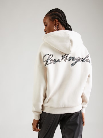 GUESS Zip-Up Hoodie in Beige