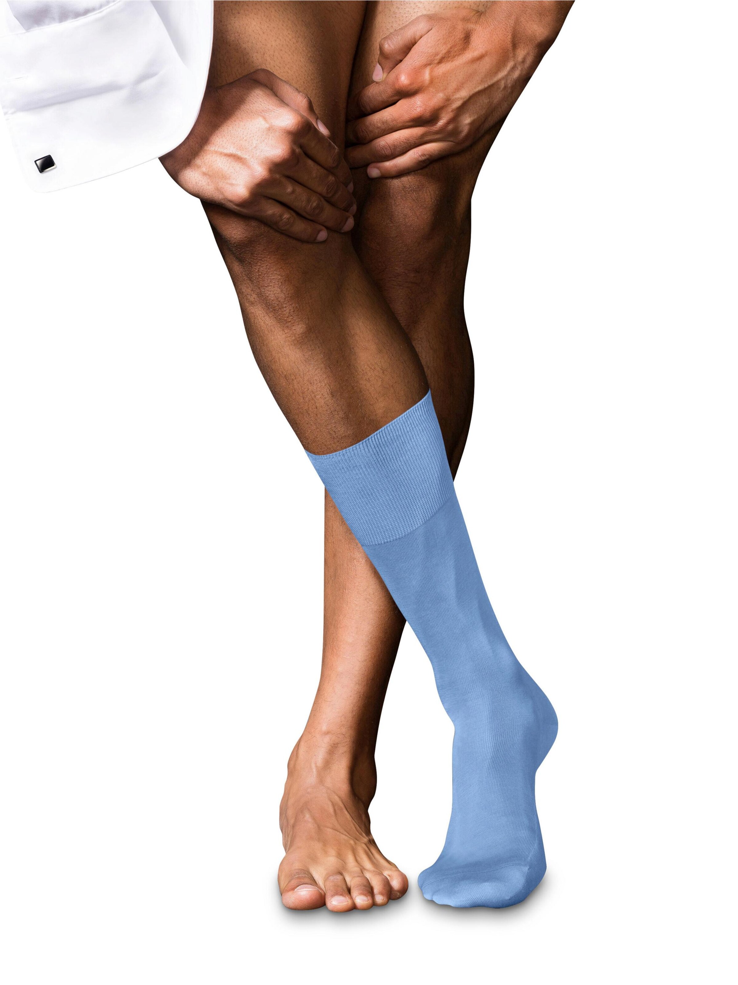 FALKE Socks 'No. 9 Pure Fil d´Écosse' in Blue: front