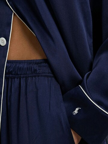 Polo Ralph Lauren Pyjama ' Heritage Silk ' in Blauw