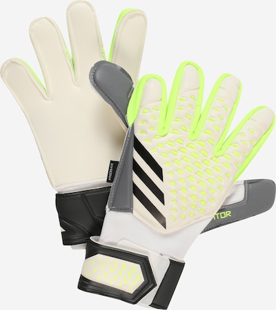 ADIDAS PERFORMANCE Sporthandschoenen 'Predator Match Fingersave Goalkeeper' in de kleur Limoen / Zwart / Wit, Productweergave