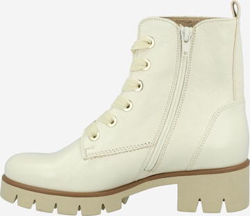 GABOR Lace-Up Ankle Boots in Beige