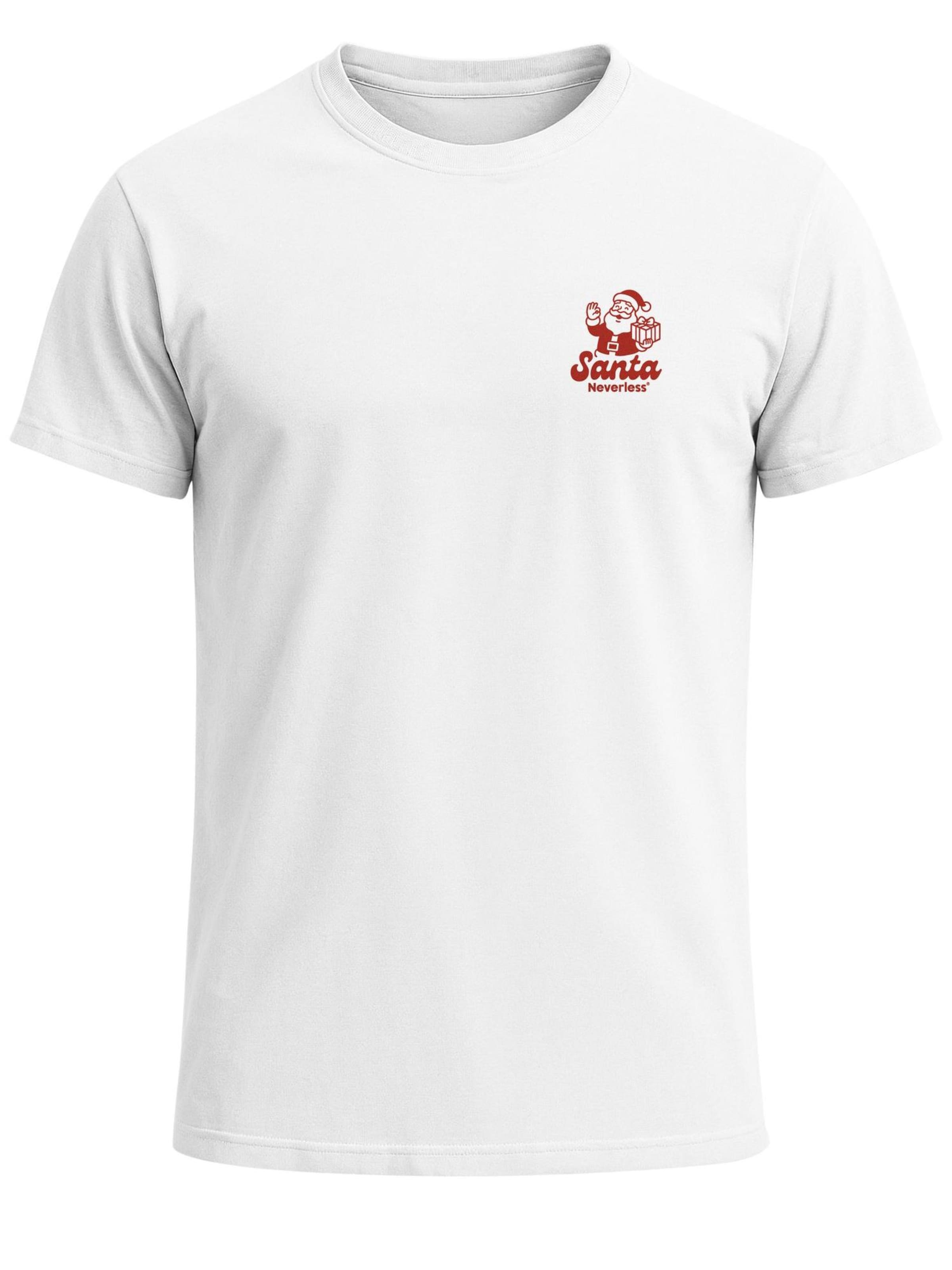 Neverless Shirt 'Santa Clause' in White: front