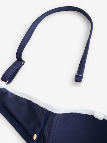 Mint Velvet Bandeau Bikini top in Blue