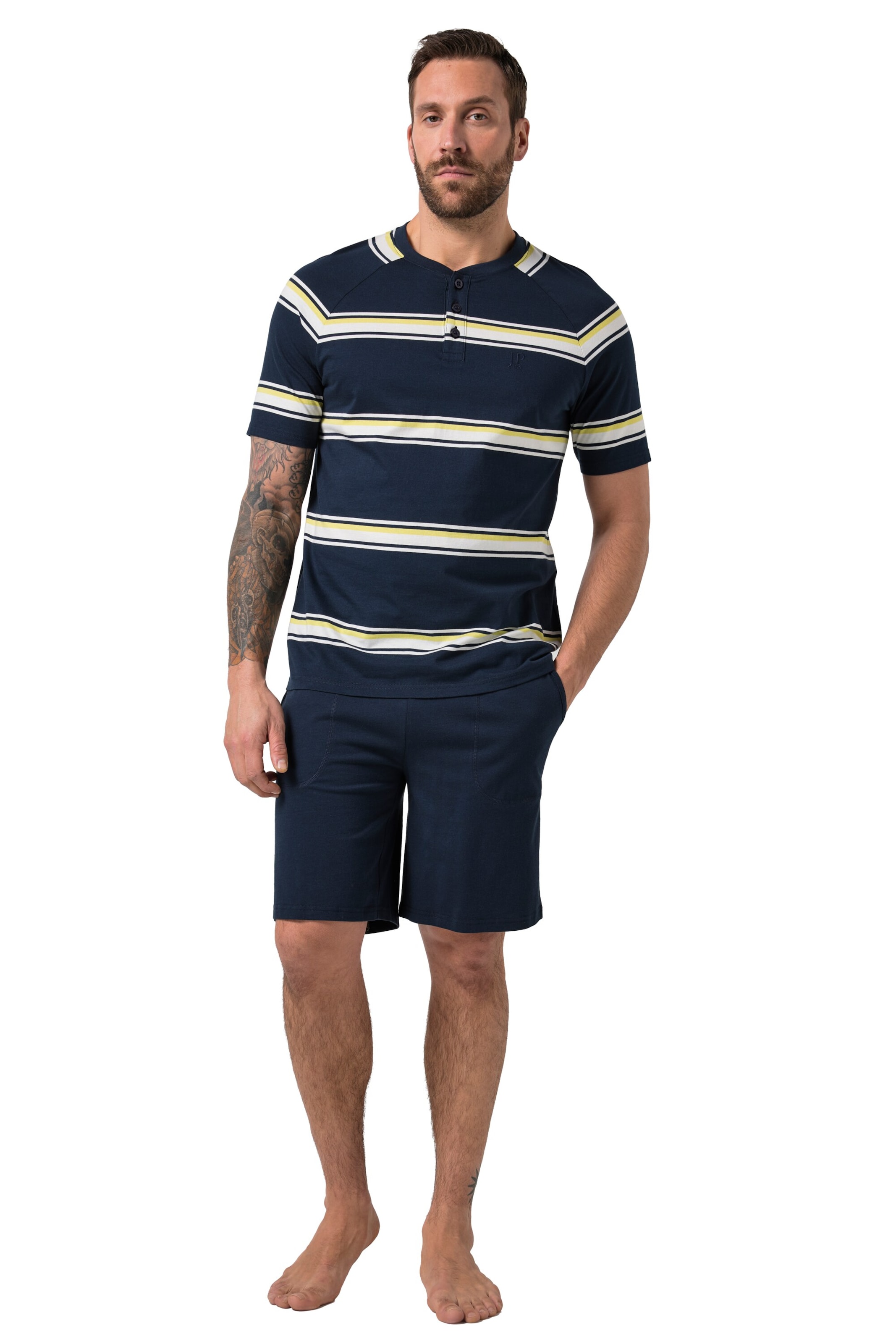 JP1880 Pyjama lang in Blauw: voorkant