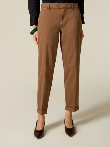 Loosefit Pantaloni di oltre in marrone