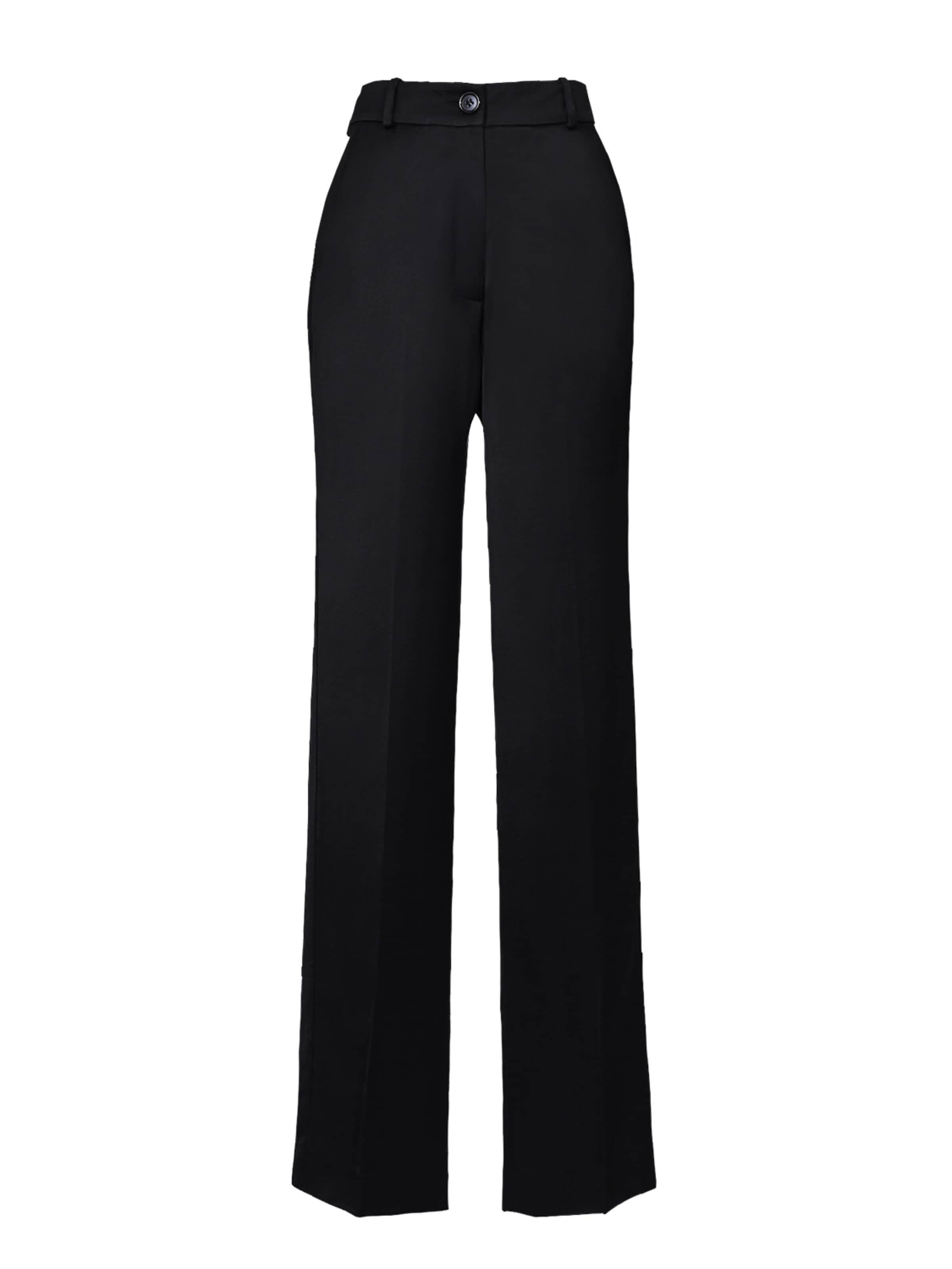Coupe slim Pantalon 'Sylvie' Anse Victorin en noir : devant