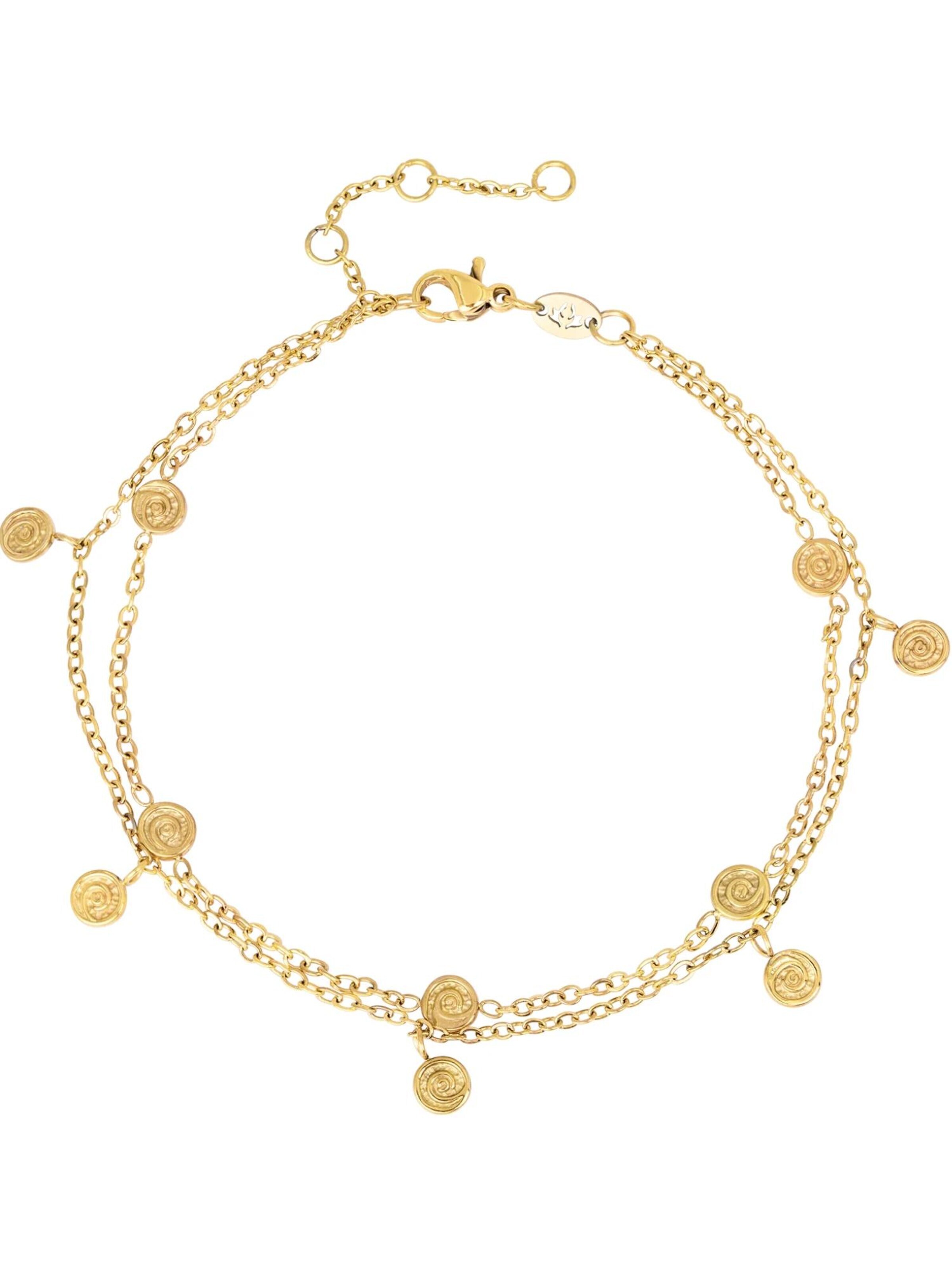 Luamaya Bracelet 'Swirl'n Double Bracelet' in Gold: front
